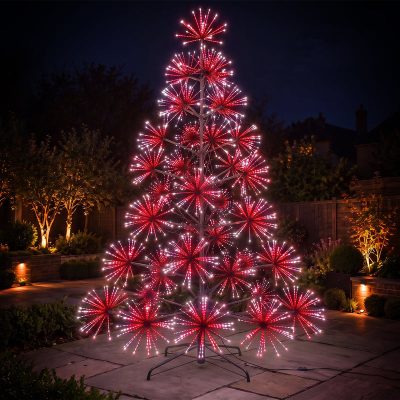 12ft (3.6m) Firework LED Artificial Christmas Twig Tree with APP Control
