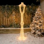 1.8M Soft Acrylic Light Up Christmas Lamp Post with 200 White/Warm White Twinkling LEDs