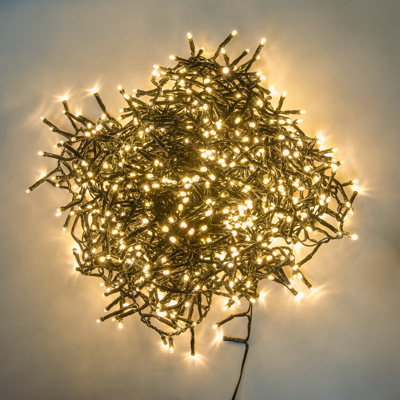 Warm White Ultra Bright LED Multi-Function Christmas Cluster Lights - 960 & 2000 - Image 2