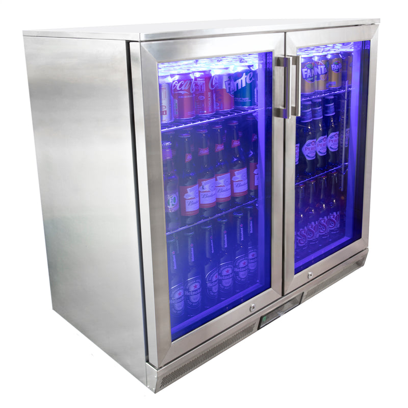 Draco Grills Avalon Outdoor Stainless Steel Double Bar Fridge 208L - Image 4