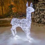 Christmas Reindeer Light - 98CM Soft Acrylic Light Up  Doe with 230 White LEDs