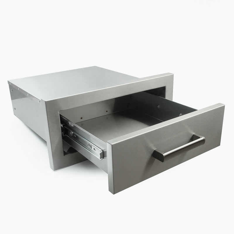 Draco Grills Stainless Steel Build-in Outdoor Kitchen Single Width Drawer - Image 3
