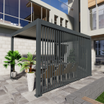 Bracken Outdoors Aluminium Linear Screen for 3m Pergolas