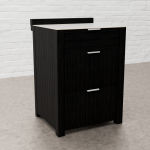 Draco Grills Teak Carbon Line Modular Outdoor Kitchen 3 Drawer Cabinet with Ceramic Top
