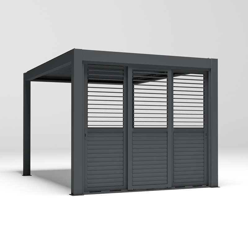 Bracken Outdoors Louvre Shutters Sliding Panel Kit for 3m Garden Pergola - Image 3