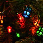 40 Classic Victorian Lantern Mini Lights Multi Colour with Green Cable