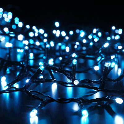 Noma Ice Blue Outdoor Decor Christmas Tree LED Lights With Green Cable 480, 720, 960, 2000