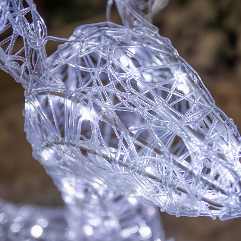 Christmas Reindeer Light - 98CM Soft Acrylic Light Up Doe with 230 White LEDs - Image 4