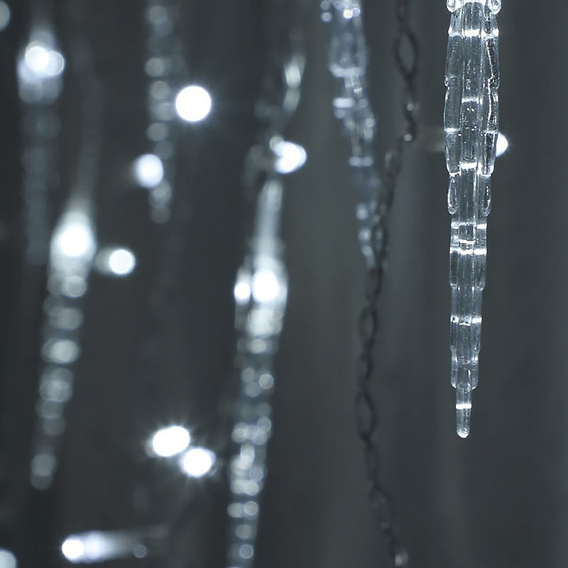 Noma Christmas White Multifunction Jack Frost Icicles With Clear Cable 120, 360, 720