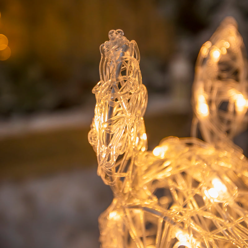 Christmas Reindeer Light - 98CM Soft Acrylic Light Up Doe with 230 White LEDs - Image 6