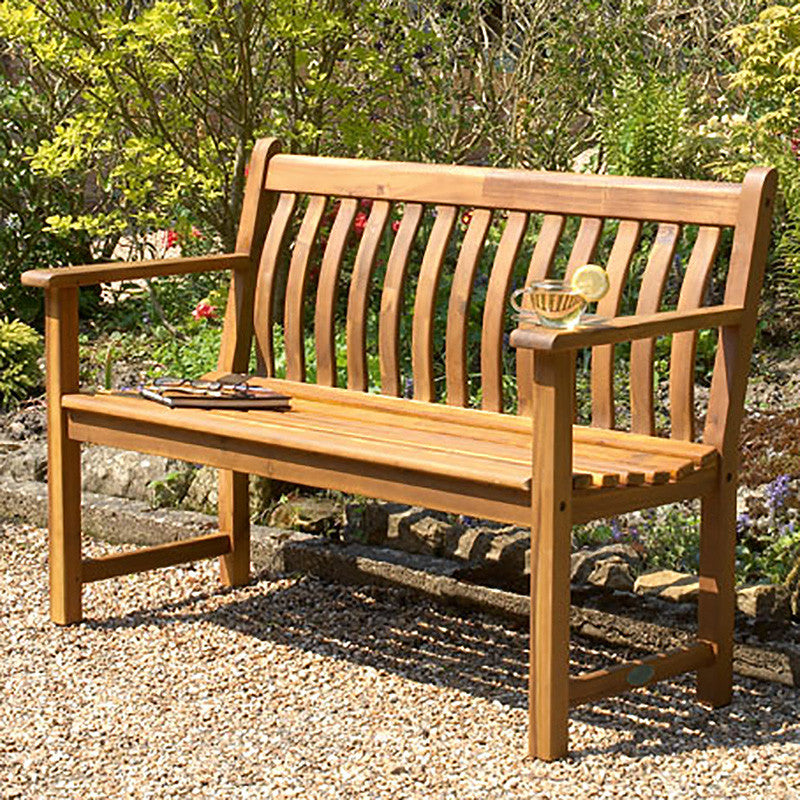 Alexander Rose Acacia Broadfield Wooden Bench 4ft (1.2m) - Image 5
