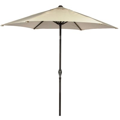 Bracken Outdoors Ecru 2.5m Crank and Tilt Round Garden Parasol - Graphite Pole *Damaged Box*