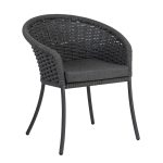 Alexander Rose Cordial Dining Armchair with Cushion - Grey