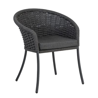 Alexander Rose Cordial Dining Armchair with Cushion - Grey