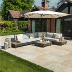 Bracken Outdoors Ecru 3m x 3m Square Cantilever Parasol With Solar LED Lights & FREE Base