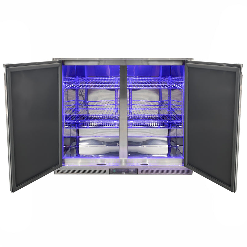 Draco Grills Avalon Outdoor Stainless Steel Double Fridge 208L - Image 2