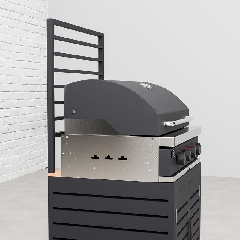 Draco Grills Scandic Modular 4 Burner Barbecue Cabinet with Double Shelf Unit - Image 8