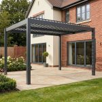 Bracken Outdoors Gemini 4m x 4m Grey Square Aluminium Garden Pergola