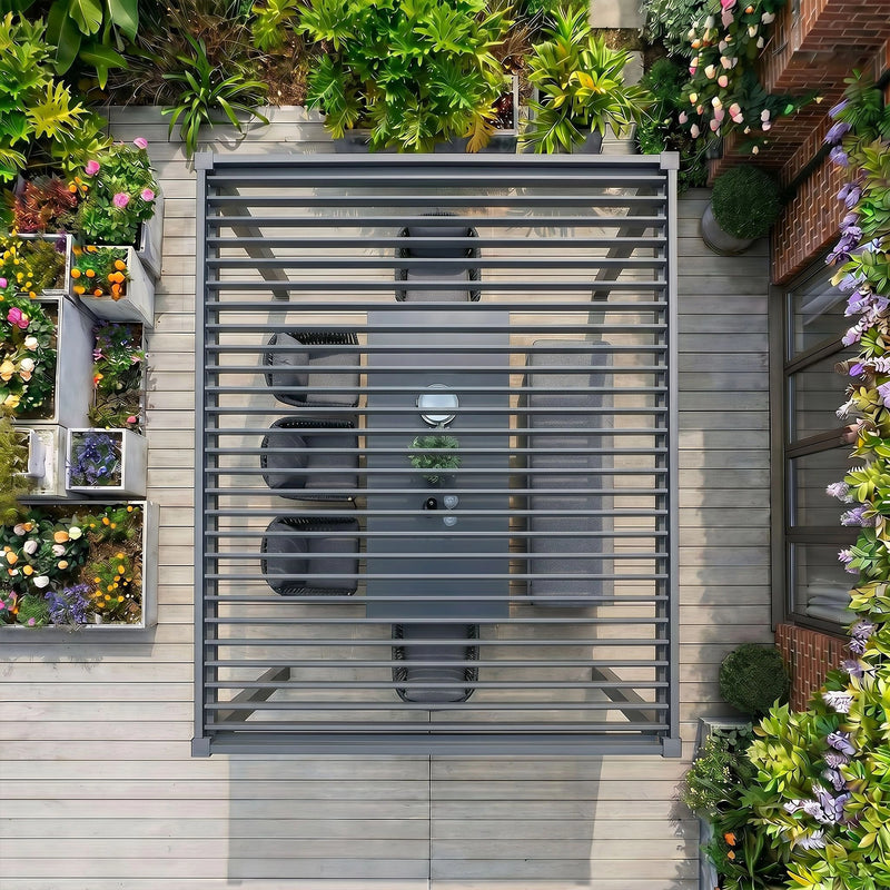 Bracken Outdoors Luna 3m x 4m Anthracite Grey Metal Rectangular Garden Pergola - Image 10