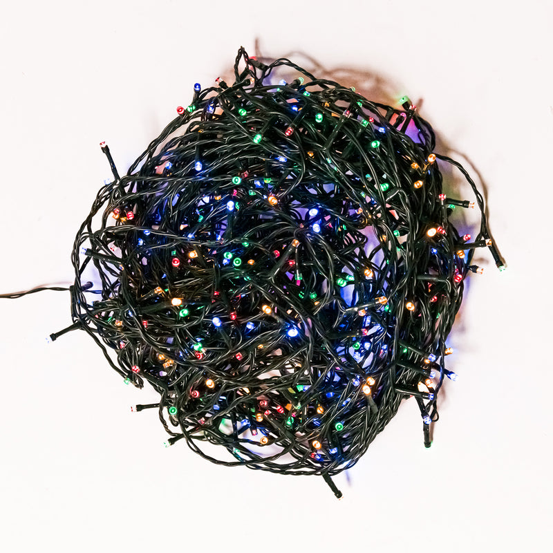 Multi-Coloured Battery Multi-Function Christmas String Lights with Green Cable 50,100,200,400 LEDs - Image 5