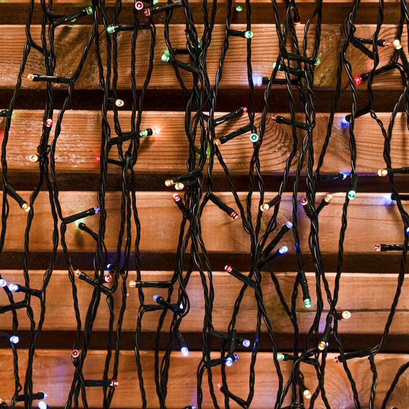 Multi-Coloured Battery Multi-Function Christmas String Lights with Green Cable 50,100,200,400 LEDs - Image 4