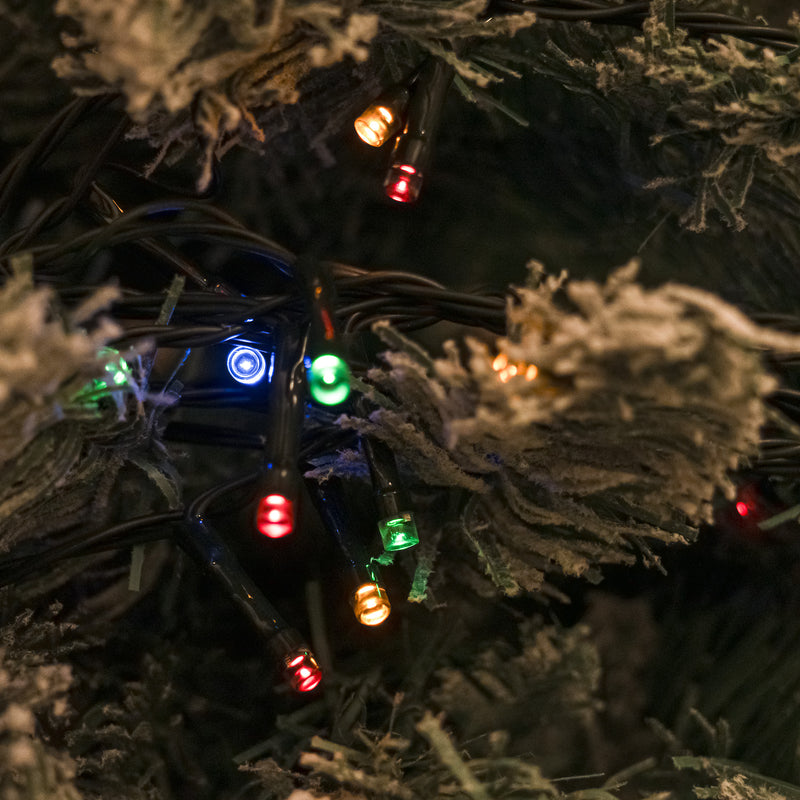 Multi-Coloured Battery Multi-Function Christmas String Lights with Green Cable 50,100,200,400 LEDs - Image 3