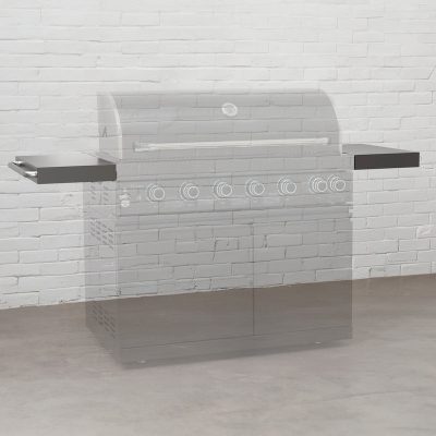 Draco Grills Outdoor Kitchen Black Stainless Steel Side Shelves for 4 & 6 Burner Barbecue