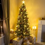 Green Fibre Optic Christmas Tree 3ft - 7ft with Berries, Cones and Warm White LED Stars