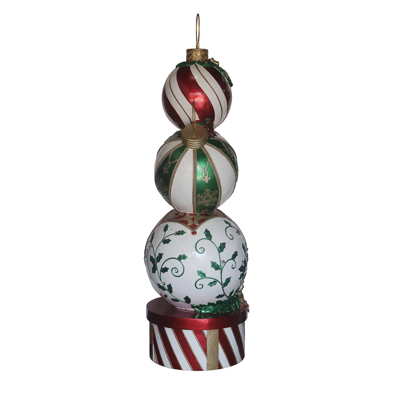 5ft Multi-Coloured Christmas Bauble Stack with Multicoloured LED Lights - Image 10