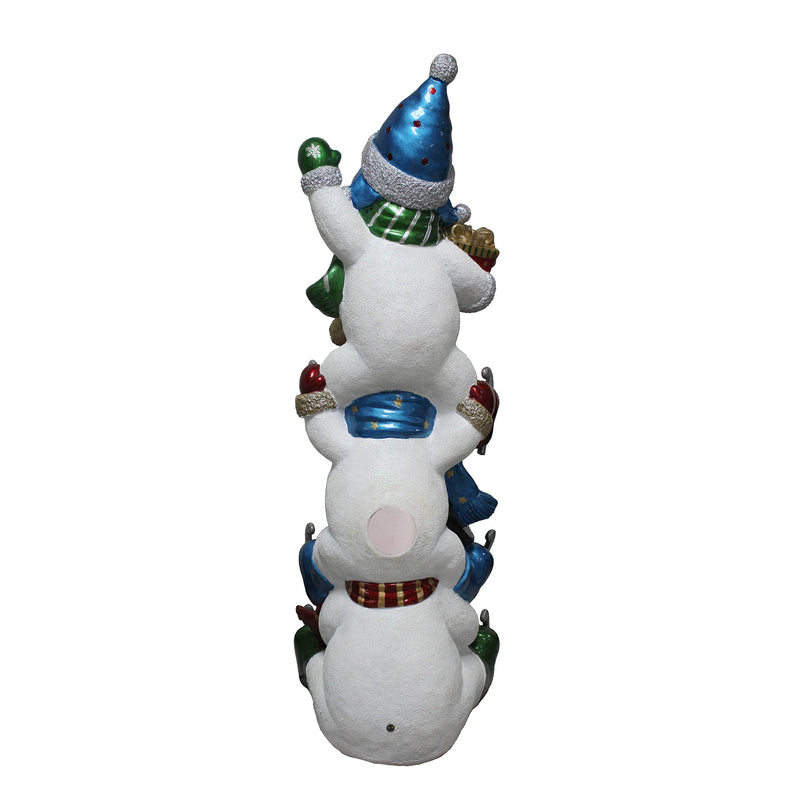 5ft Christmas Snowman Stack with Multicoloured LED Lights - Image 9