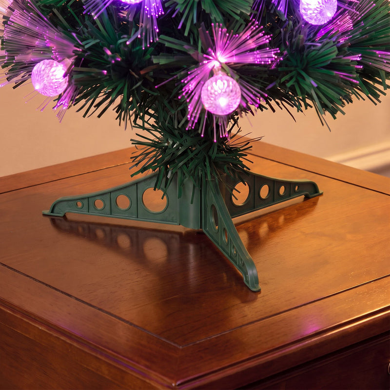 Green Fibre Optic Christmas Tree 2ft - 7ft Sparkle Bauble with Multi Coloured LED Lights - Image 16