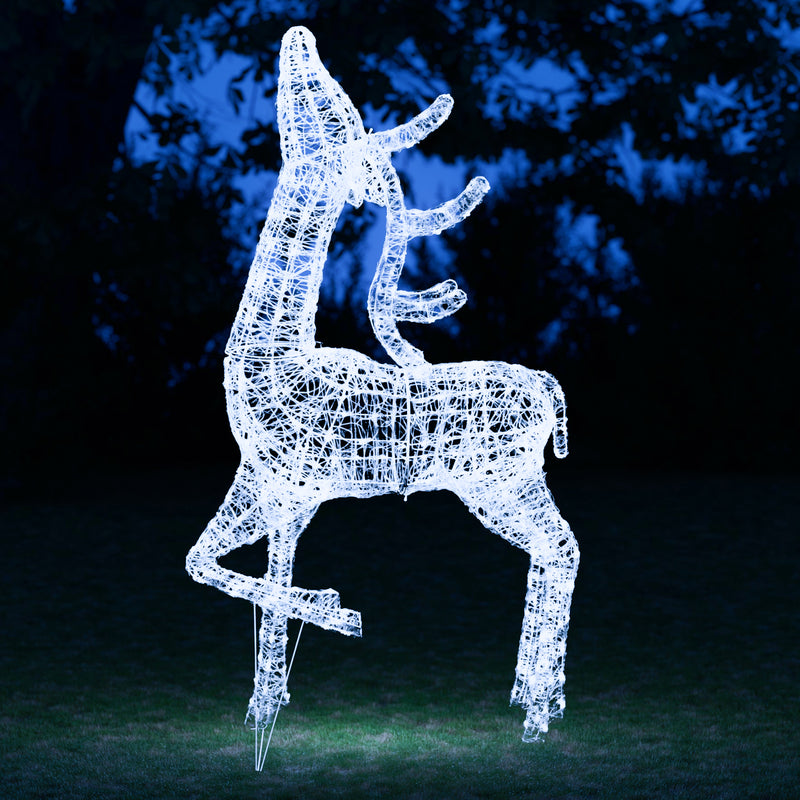 Christmas Reindeer Light - 2M Soft Acrylic Light Up Elegant Stag with 440 White LEDs - Image 8