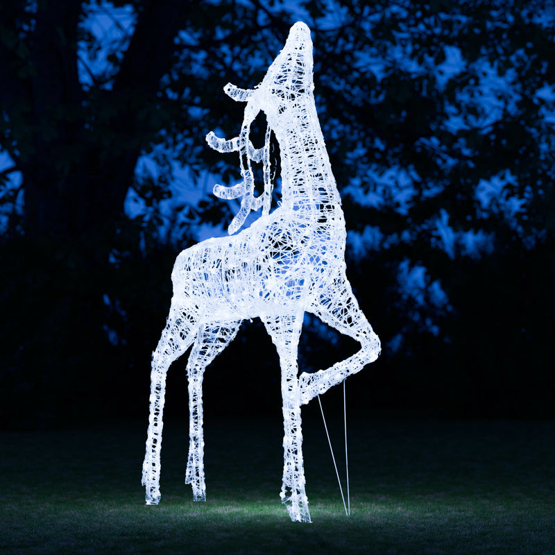 Christmas Reindeer Light - 2M Soft Acrylic Light Up Elegant Stag with 440 White LEDs - Image 4