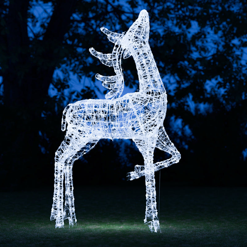 Christmas Reindeer Light - 2M Soft Acrylic Light Up Elegant Stag with 440 White LEDs - Image 3