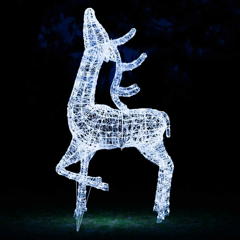 Christmas Reindeer Light - 2M Soft Acrylic Light Up Elegant Stag with 440 White LEDs - Image 2