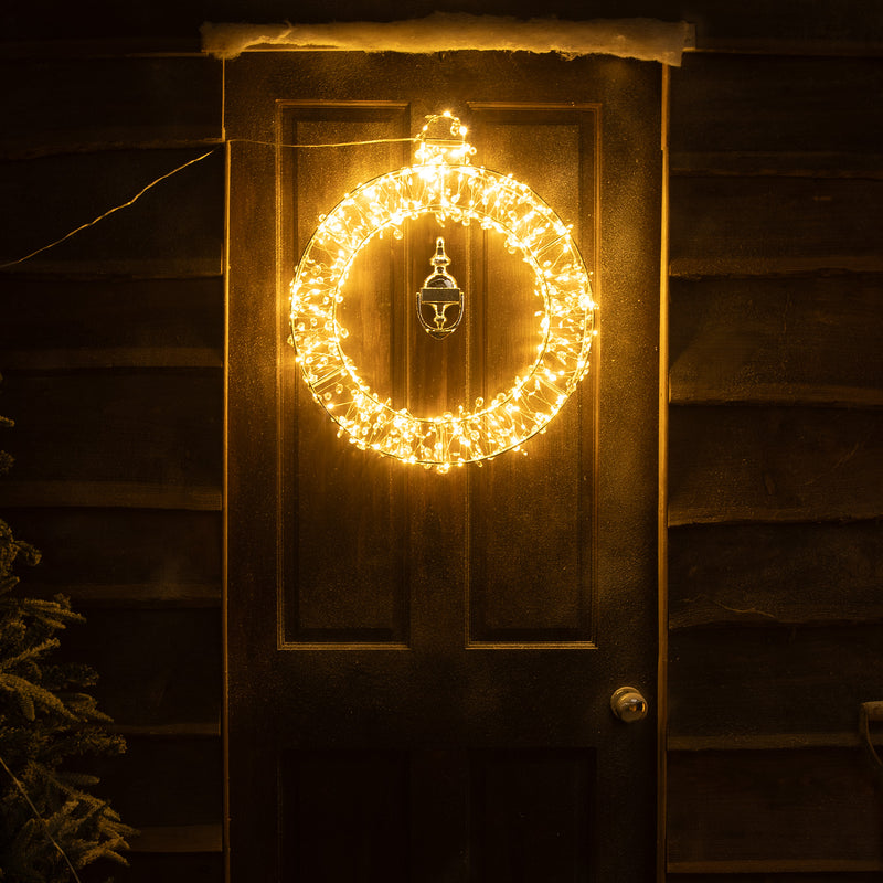 Pre-Lit Christmas Light-Up Silver Bauble 50cm with 280 Warm White LEDs - Image 2