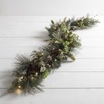 The Christmas Centre Enchanted Mistletoe 6ft (180cm) Prelit Christmas Garland with Warm White Battery Operated LED Lights
