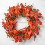 The Christmas Centre 26in Prelit Rustic Autumn Wreath with Warm White Battery Operated LED Lights