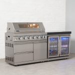 Draco Grills 6 Burner BBQ Modular Outdoor Kitchen with Double Fridge