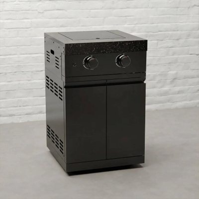 Draco Grills Outdoor Kitchen Black Stainless Steel Power Burner Station