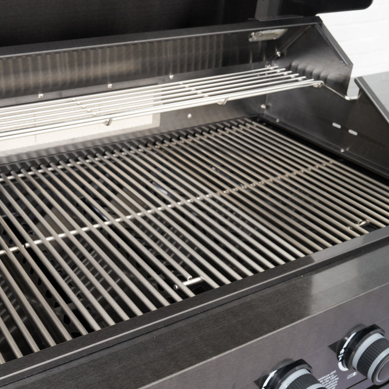 Draco Grills Teak Carbon Line 6 Burner Black Stainless Steel BBQ Cabinet with Ceramic Top - Image 8