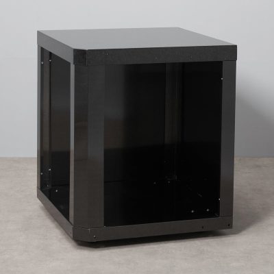 Draco Grills Outdoor Kitchen Black Stainless Steel 90° Corner with Granite Top