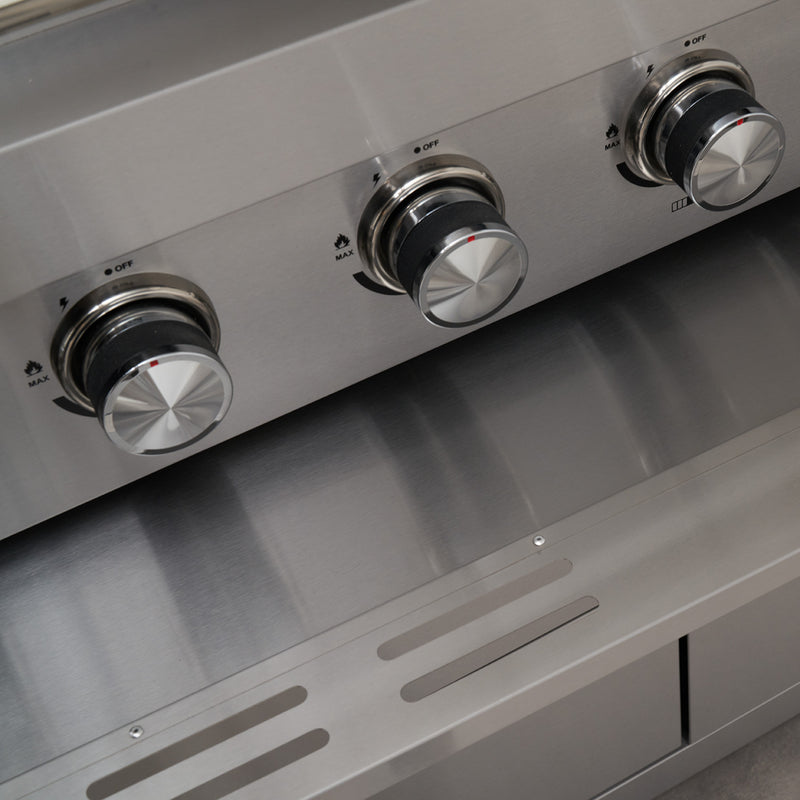 Draco Grills 6 Burner BBQ Modular Outdoor Kitchen with Sear Station, Double Cupboard and Double Fridge - Image 8
