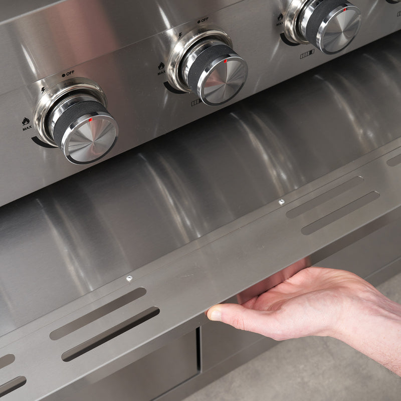 Draco Grills Z640 Deluxe 6 Burner Stainless Steel Gas Barbecue with Sear Station - Image 8