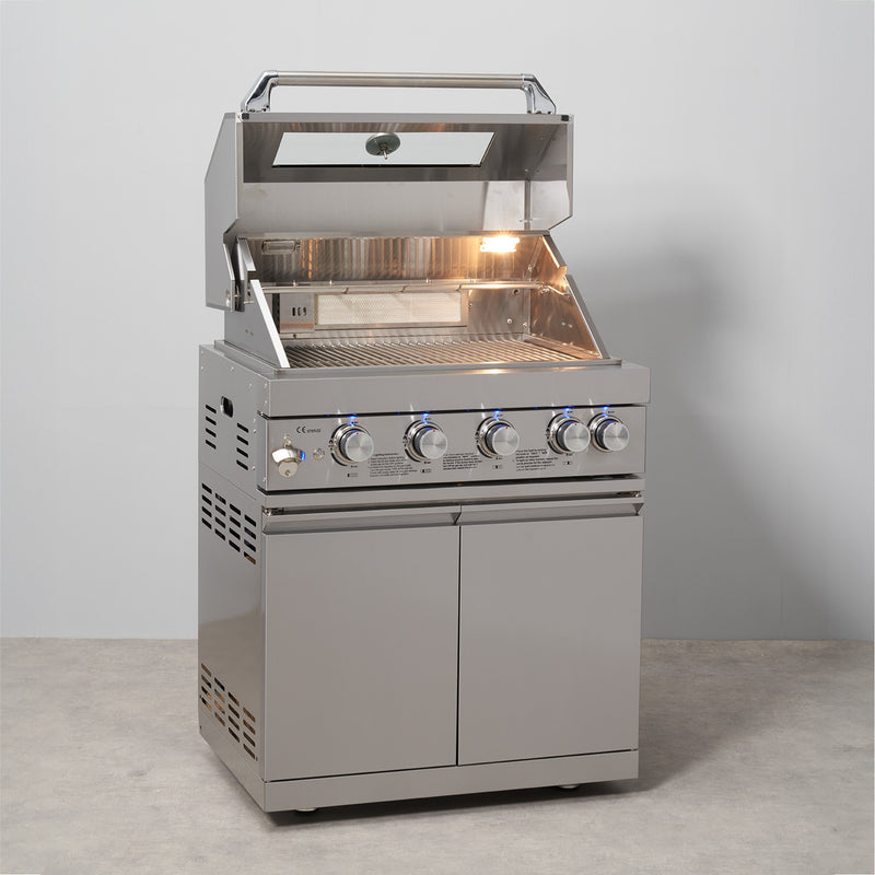 Draco Grills 4 Burner BBQ Modular Outdoor Kitchen with Double Fridge Unit - Image 9