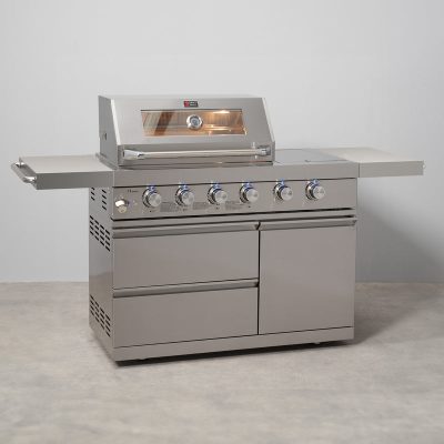 Draco Grills Z450 Deluxe 4 Burner Stainless Steel Gas Barbecue with Integrated Sear Station