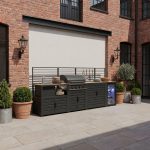 Draco Grills Scandic Modular 4 Burner Barbecue Cabinet with Double Cupboard Sink & Fridge