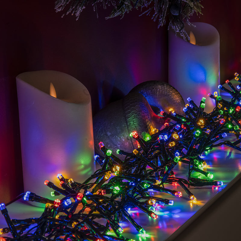 Multi-Coloured LED Multi-Function Christmas Compact Lights - 750 & 2000