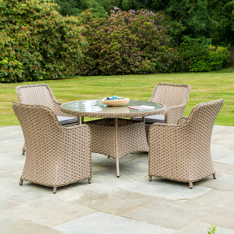 Bracken Outdoors Dakota Grand 4 Seater Rattan Garden Furniture Set - Brown - Image 2