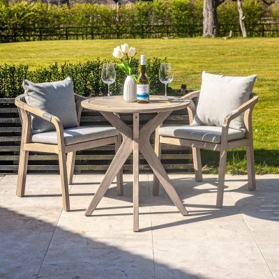 Bracken Outdoors Charlton Acacia Wood and Rope 2 Seat Bistro Garden Furniture Set